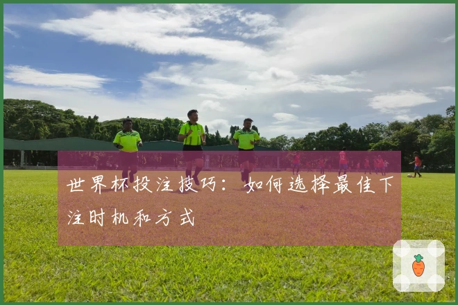 世界杯投注技巧：如何选择最佳下注时机和方式